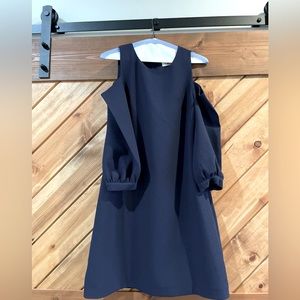 Navy Blue Cold Shoulder Dress. Eliza J. Size 6 Like New Condition.